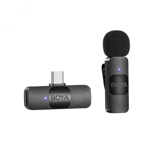 BOYA BY-V1 Lightning Ультракомпактная беспроводная микрофонная система с частотой 2,4 ГГц - фото