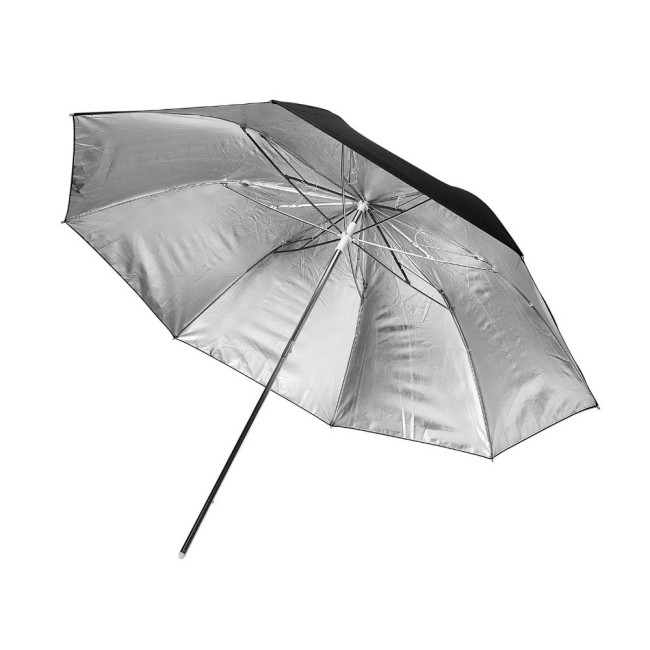Зонт 50 см серебряный на отражение - фото