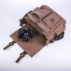 Fotokvant BSN-03 Terracotta сумка для фотоаппарата цвета терракотовый/синий/серый/армейски зеленый- фото5