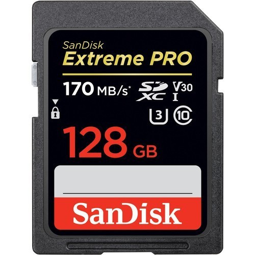 Карта памяти SanDisk Extreme Pro SDXC 128Gb 170MB/s V30 Class 10 (SDSDXXY-128G-GN4IN) - фото