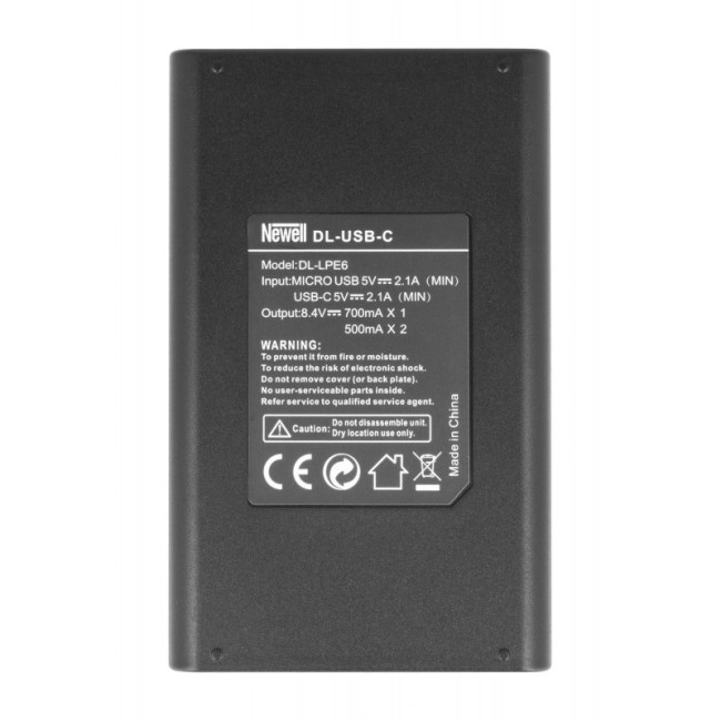 Зарядное устройство Newell DL-USB-C dual channel charger for LP-E6 - фото2