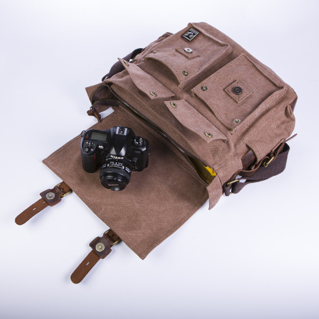 Fotokvant BSN-03 Terracotta сумка для фотоаппарата цвета терракотовый/синий/серый/армейски зеленый - фото5