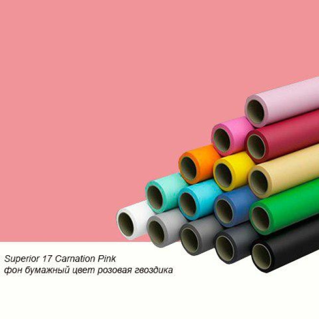 Фон Superior бумажный 17 Carnation Pink 1.35х5 - фото