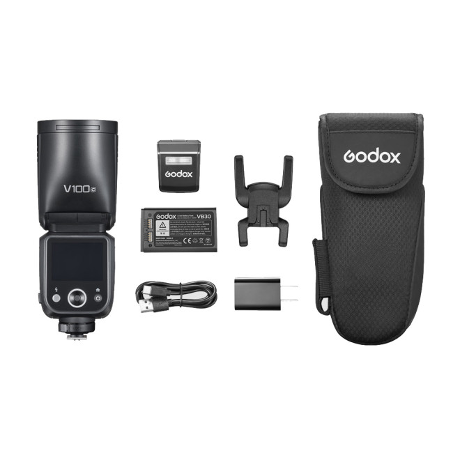 Вспышка накамерная Godox V100C TTL с круглой головкой для Canon - фото2
