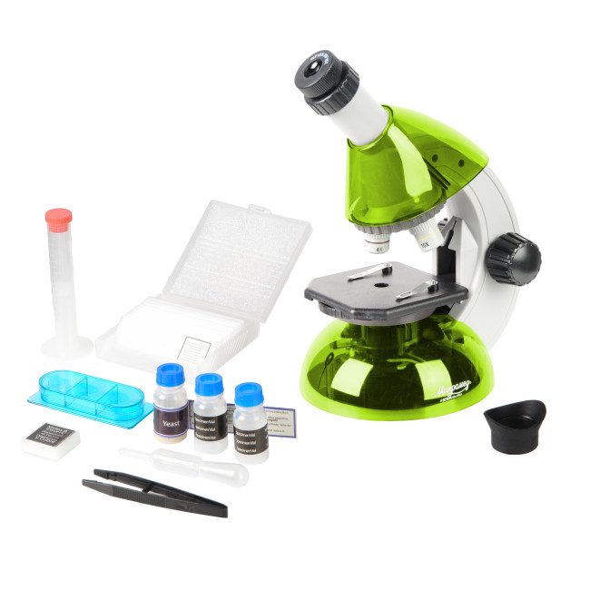 Микроскоп Микромед Атом 40x-640x (лайм) - фото6