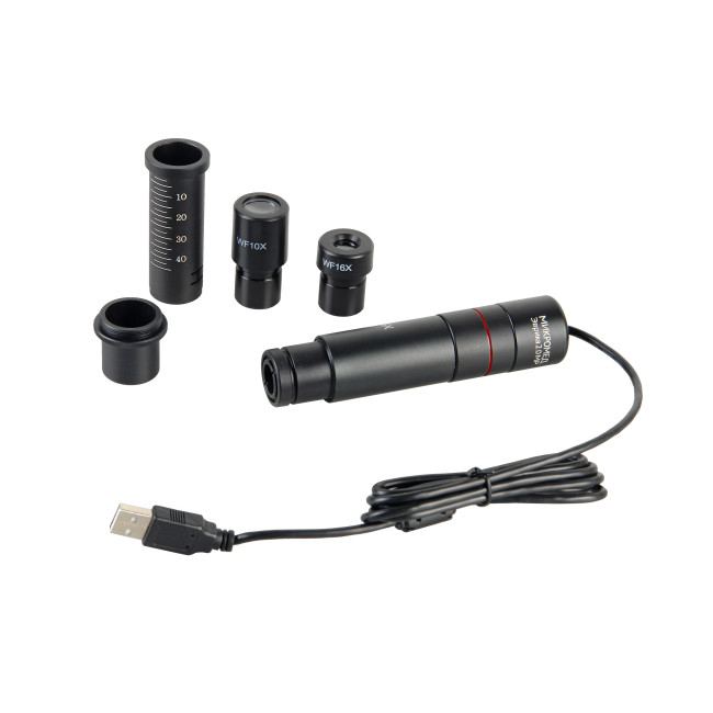 Микроскоп школьный Эврика 40х-1280х с видеоокуляром в кейсе - фото5