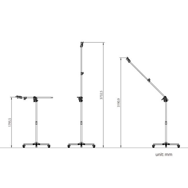 Стойка-журавль KUPO 346MH JUNIOR BOOM ROLLER STAND на колесах - фото3
