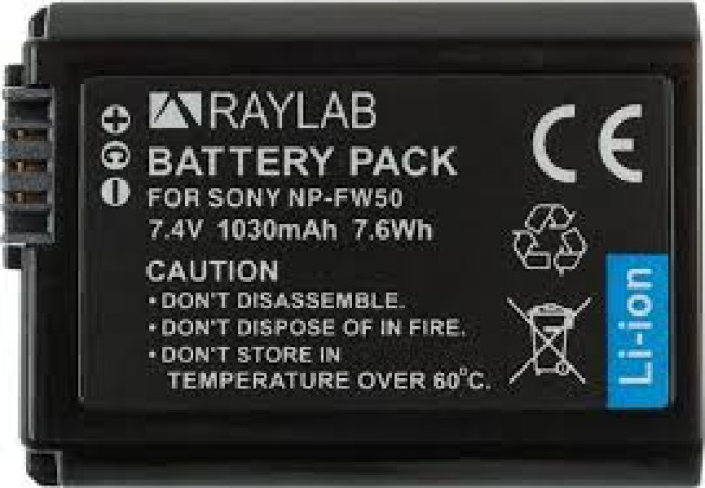 Аккумулятор Raylab RL-FW50 1030мАч (для Alpha ILCE-7M2, NEX-7, NEX-6 и др)