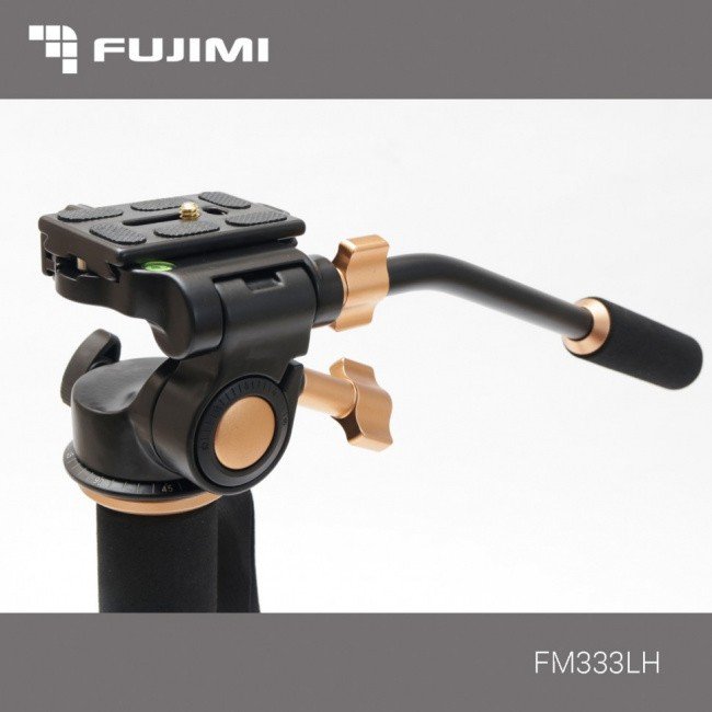 Fujimi FM333LH Алюминиевый монопод с 3-х точечным упором и видео-головой - фото3