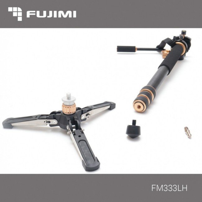 Fujimi FM333LH Алюминиевый монопод с 3-х точечным упором и видео-головой - фото5