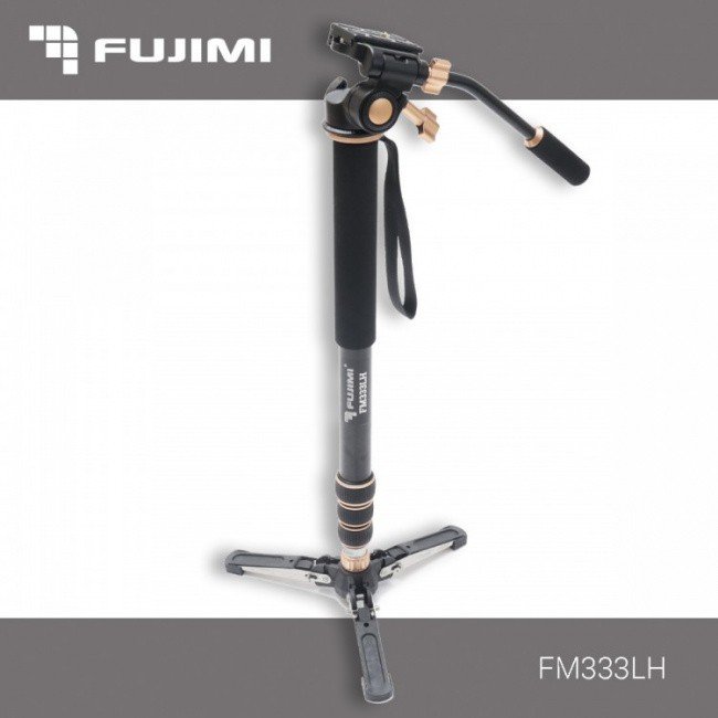 Fujimi FM333LH Алюминиевый монопод с 3-х точечным упором и видео-головой - фото