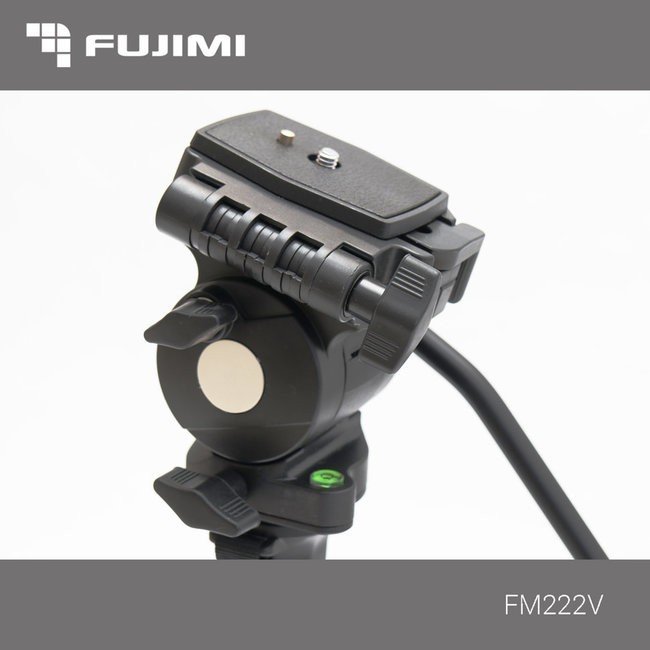 Fujimi FM222V Алюминиевый монопод с 3-х точечным упором(ногами) и головой для видеосъёмки - фото4