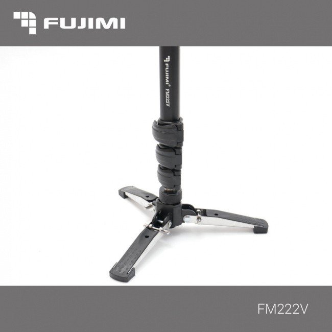 Fujimi FM222V Алюминиевый монопод с 3-х точечным упором(ногами) и головой для видеосъёмки - фото5
