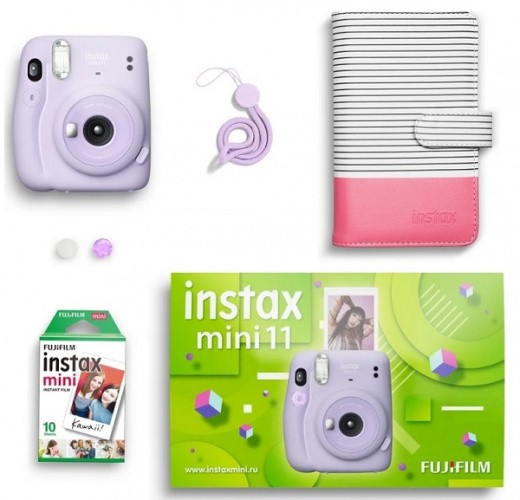 Подарочный набор Instax Mini 11 Purple Geometric Set (цвет фотоаппарата может быть любой) - фото2