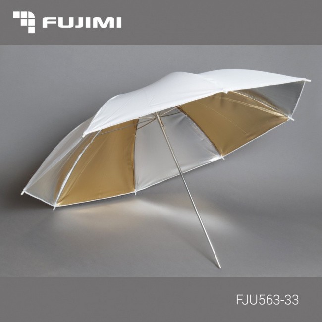 Fujimi FJU563-33 Зонт студийный комбинированный Серебро-Золото (84 см) - фото