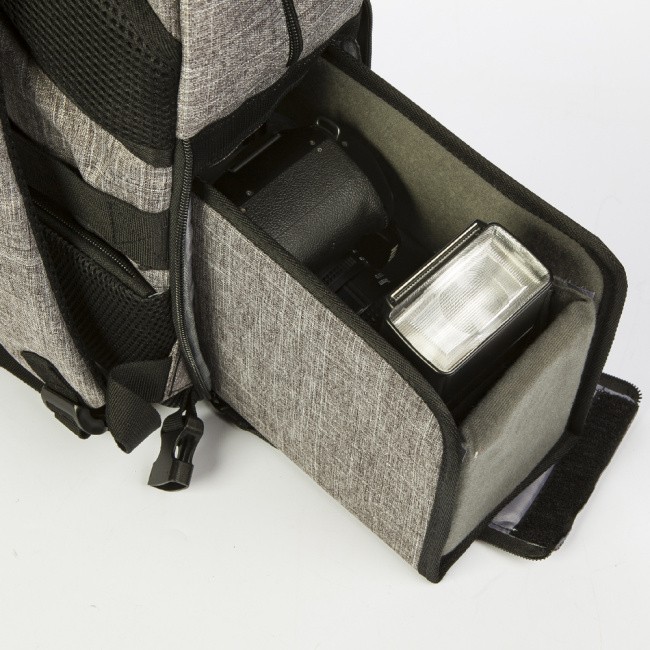 Fotokvant Backpack-01 Dark Grey рюкзак для фотоаппарата темно-серый - фото3