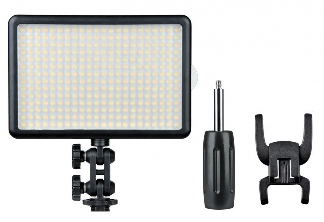 LED-осветитель LED-308C для фотокамеры (308 диодов), дисплей, пульт дистанционного управления, Т=3300-5600К - фото