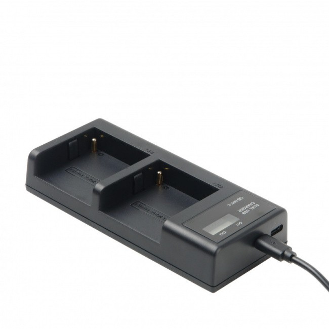 Двойное зарядное устройство GreenBean DualCharger NPF-C для Sony NP-F970 / NP-F770 / NP-F570 - фото