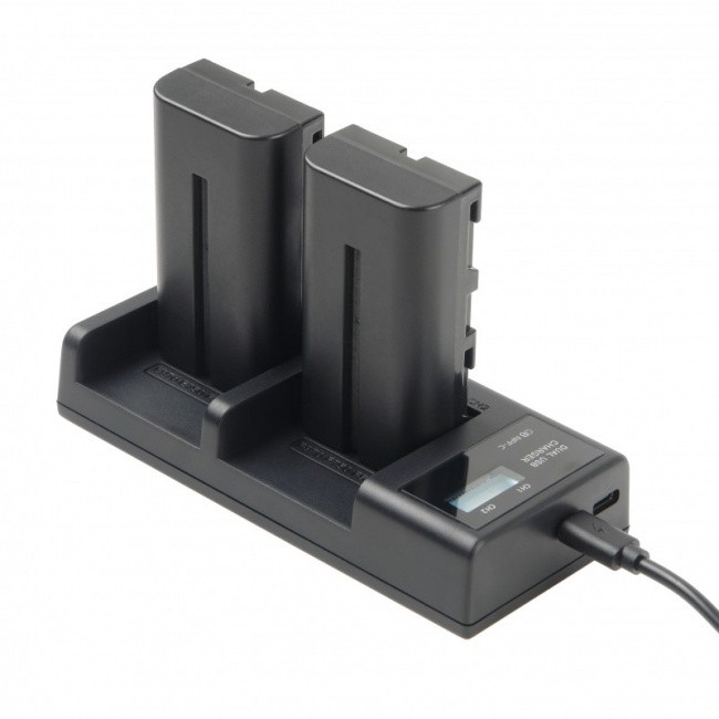 Двойное зарядное устройство GreenBean DualCharger NPF-C для Sony NP-F970 / NP-F770 / NP-F570 - фото2