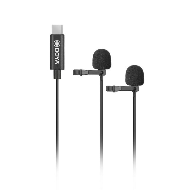 Boya BY-M3D Двойной петличный микрофон с разъёмом USB Type-C