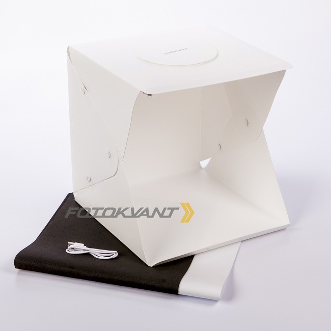 Fotokvant BOX-30LED фотобокс 30 см c 2xLED освещением и 2 фонами - фото
