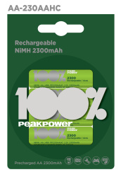 Аккумулятор NiMh PEAKPOWER 230AAHC-2U4 /4 штуки, Емкость 2300/