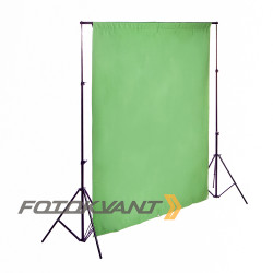 Fotokvant BGF-1520 Grey/Green фон тканевый двусторонний 150х200 см серый/зеленый- фото