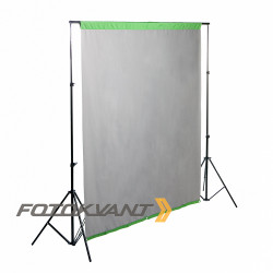 Fotokvant BGF-1520 Grey/Green фон тканевый двусторонний 150х200 см серый/зеленый- фото2