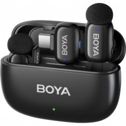 Boya Mini-12 Компактный беспроводной микрофон (2 микрофона / USB-C / Lightning iOS)