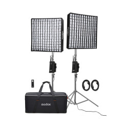 Комплект светодиодных осветителей Godox FL150S-K2 для видеосъемки- фото