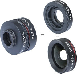 Широкоугольный объектив Yongnuo MP0.65X + макрообъектив Fisheye для iPhone 6 Plus / 6S Plus- фото