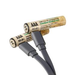 Аккумулятор GreenBean WoodCell AAA зарядка USB-C (набор 4 шт)- фото3