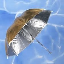 Зонт GRIFON US-101GS (101/122см) сменный (чехол: золото-серебро) - фото
